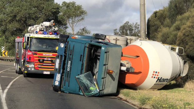 A teenager was killed when he was hit by a truck while riding his bike along the Princes Highway on Victoria's south-west coast.