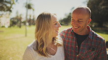 Matthew Richell with wife Hannah Richell, before his death in 2014.