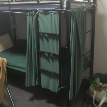 Asylum seeker Amin Afravi’s room in Brisbane Immigration Transit Accommodation centre in Pinkenba.