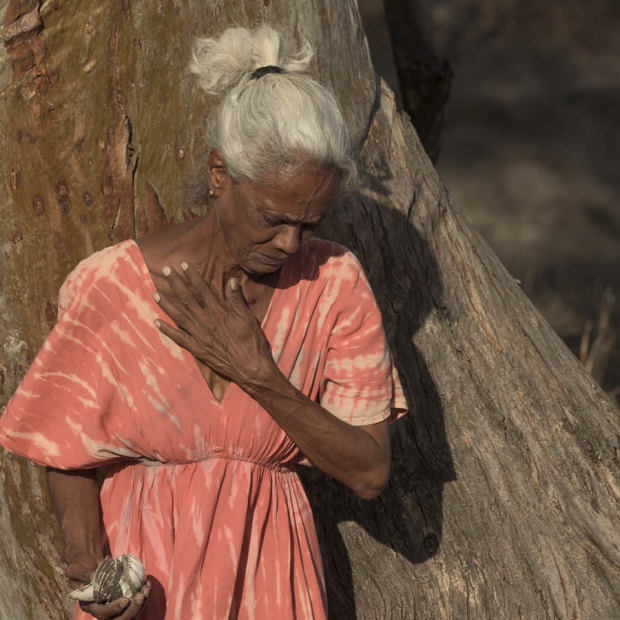 Kamilaroi elder Polly Cutmore at what is believed to be the site of the Waterloo Creek massacre in Moree. 