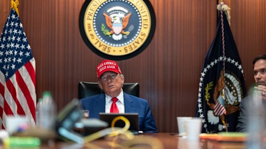 President Donald J. Trump in The Situation Room, June 21, 2025