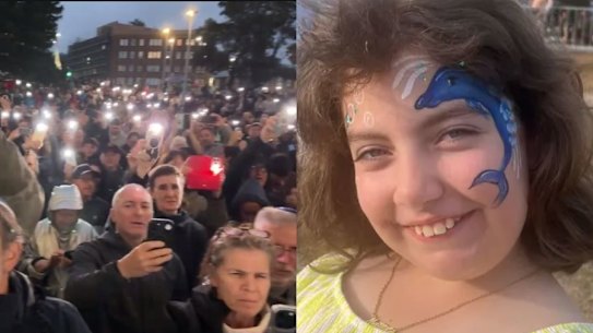 Latest daily Bondi attack seizure index. Thousands of people gather and listen to a rendition of Waltzing Matilda, dedicated to 10-year-old Matilda.
