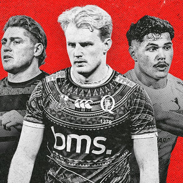(From left) James O’Connor, Tom Lynagh and Noah Lolesio.