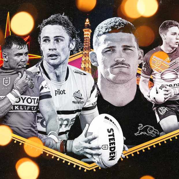 Hudson Young, Nicho Hynes, Nathan Cleary and Luke Metcalf will all feature in Las Vegas this weekend.