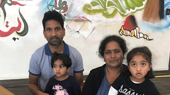 Priya and Nadesalingam and their Australian-born daughters Kopika and Tharunicaa. 