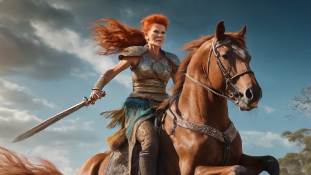 The image of Pauline Hanson that Craig Kelly tweeted to announce his defection to One Nation.