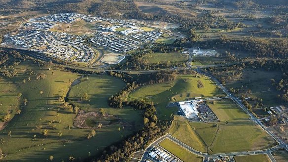 New housing estates in Ripley on the outskirts of Brisbane. Ripley is Greater Brisbane’s fastest-growing area.