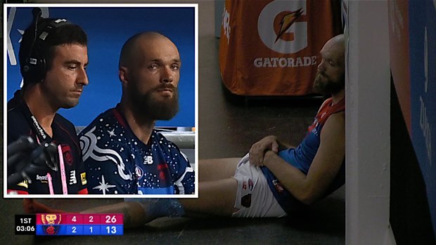 Max Gawn injured his knee.