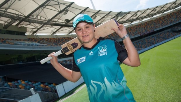 Ash Barty in her former life as a WBBL player for the Brisbane Heat. 