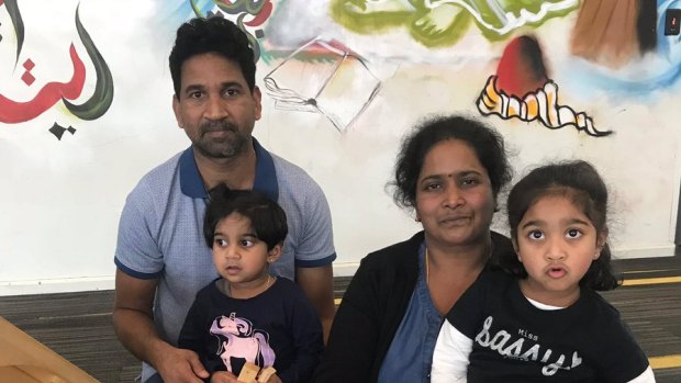 Priya and Nadesalingam and their Australian-born daughters Kopika and Tharunicaa. 