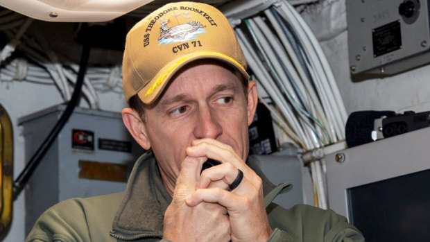 Captain Brett Crozier, the commanding officer of the USS Theodore Roosevelt, was stood down after a letter of his requesting support for his coronavirus-hit crew leaked to the media.
