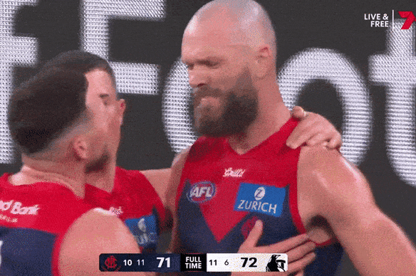 The incident between Steven May and Max Gawn after the final siren on KIng’s Birthday was played down as emotions spilling over.
