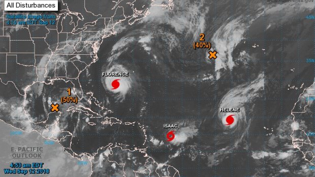 Apart from Florence, two other storms were spinning in the Atlantic.