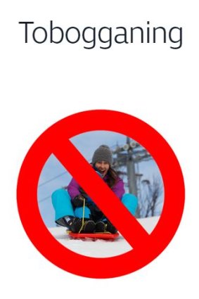 The notice on the Thredbo website.