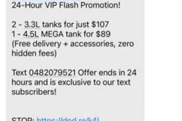 Nangs pushed on to Brisbane kids through text messages.