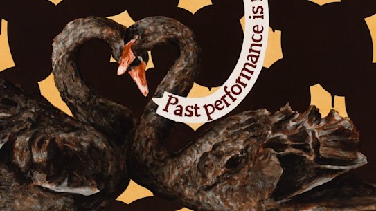 Detail of a word from Persson’s Black Swan series.