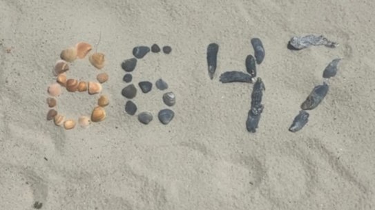 A imagem de uma postagem no Instagram abaixo da qual Comey escreveu “formação legal de conchas na minha caminhada na praia”.