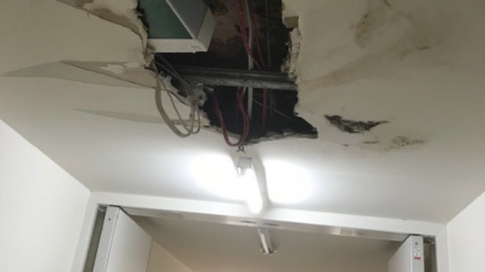 Damage to the loft apartments at 19 Gadigal Avenue, Zetland.