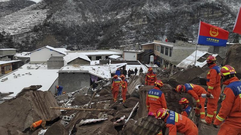 Landslide in mountainous south-west China buries 47 people