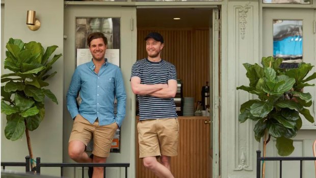 Australians Josh Evans (left) and Nick Duckworth opened Banter cafe in New York's Greenwich Village two years ago.
