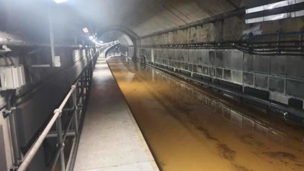 A photograph understood to be Sydney's flooded Metro network.
