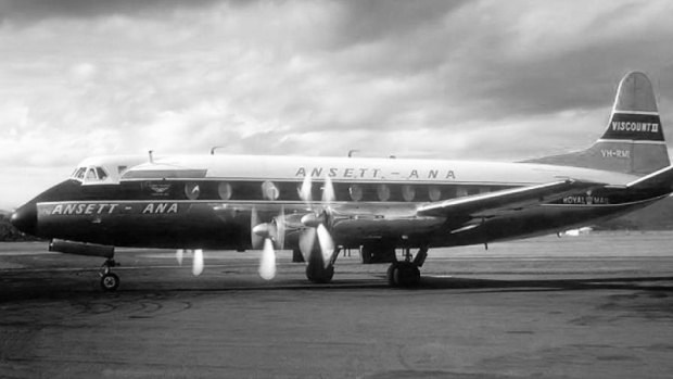 The Ansett-ANA Viscount VH-RMI that crashed in north-west Queensland in 1966.