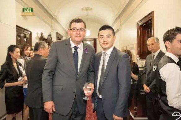 Victorian Premier Daniel Andrews with Marty Mei.