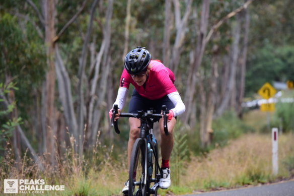 A lesson in peaking: Saskia Beudel during the Peaks Challenge in March.