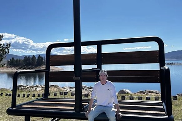 The ‘Big chairlift’ at Jindabyne, created by artist Darragh Walsh (pictured here)