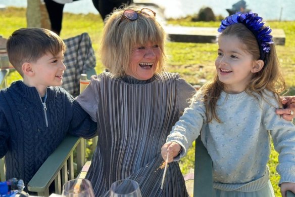 Margaret Pomeranz with her grandchildren, Hunter and Andie.