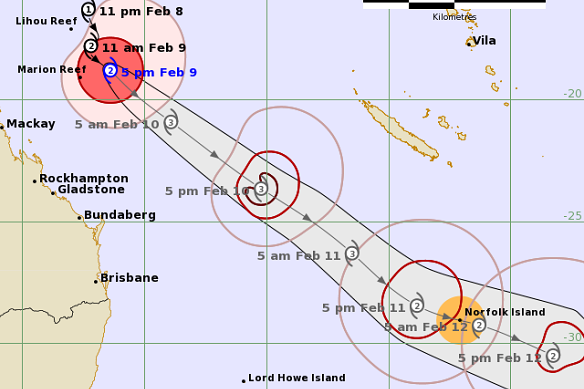 Cyclone Gabrielle was expected to track towards Norfolk Island as a category 2 system.