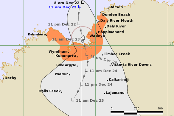 The cyclone is predicted to cross the coast early Friday.