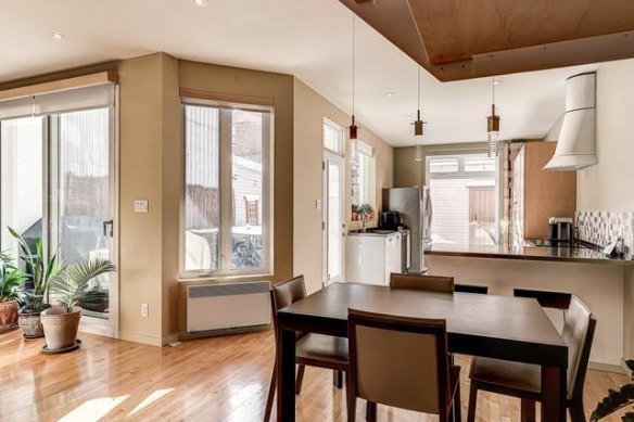 The townhouse is unique.