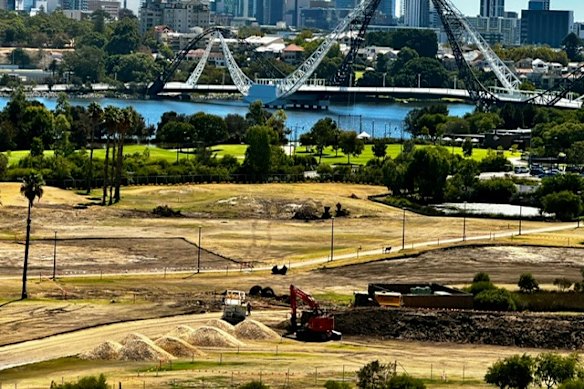 Work is under way at the site.