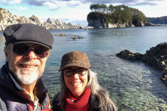 Hessel Kahn and Jane Coburn (right), from Wollongong, are holidaying in Japan.