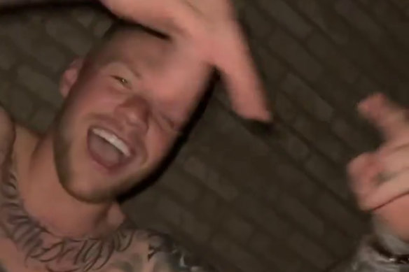 Jordan De Goey parties before his arrest in New York.