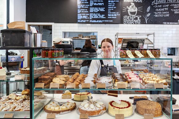Candied Bakery’s impressive display cabinet.