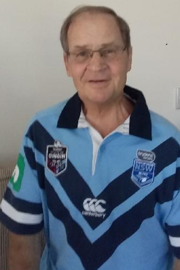 True blue: Tommy Raudonikis on Monday.