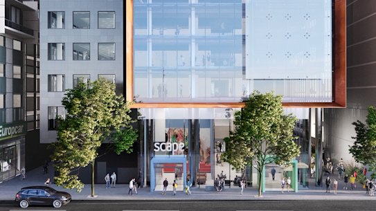 The Scape tower on Franklin Street in Melbourne.