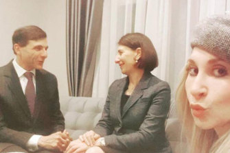 A photo of Gladys Berejiklian and Arthur Moses SC. posted by her sister Mary.  