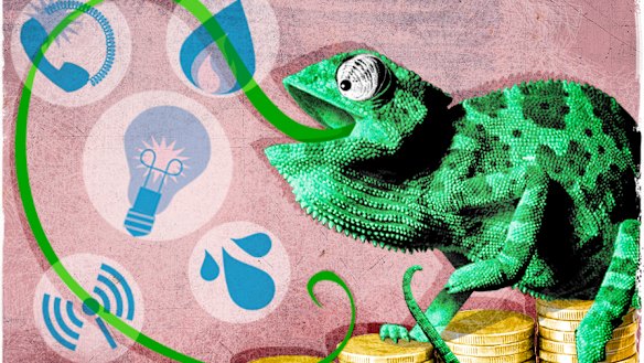 Wizard lizard: Top tips to help maximise savings on your utilities. Illustration: Dionne Gain