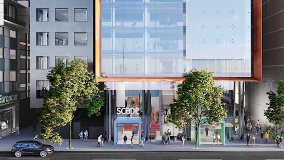 The Scape tower on Franklin Street in Melbourne.
