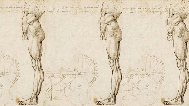 Leonardo da Vinci’s anatomical sketches from the 1500s.
