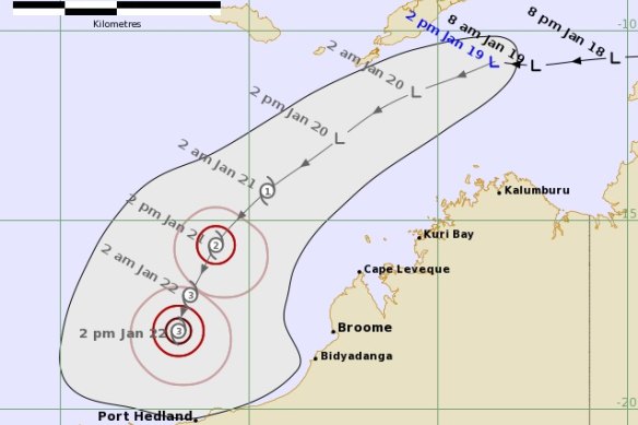 A low off the coast of northern Australia is expected to strengthen to a tropical cyclone by Thursday.
