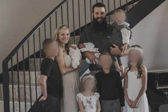 Family members identified one of the victims as Maria Rhonita, left, pictured with her husband and seven children.