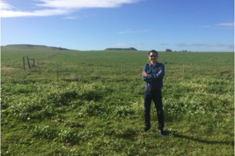 Jerome Tan on the land on the outskirts of Geraldton. He told investors he wanted to build a Disneyland-style theme park on his plot.