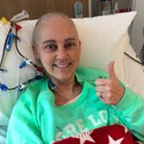 Tahli Batkilin during her cancer treatment.