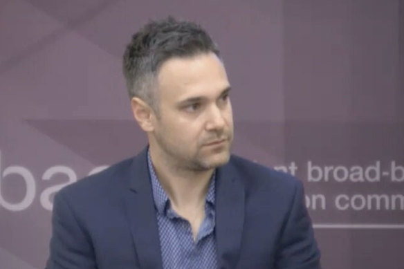 Transclean boss’ nephew and company employee, Steve Kyritsis, appears at IBAC on Thursday.