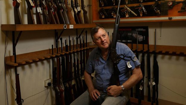 FOR SALE: Thornton gun shop owner Chris Barrett said shooting sports were growing in popularity and he was not surprised at the significant increase in gun ownership in the Hunter. 
