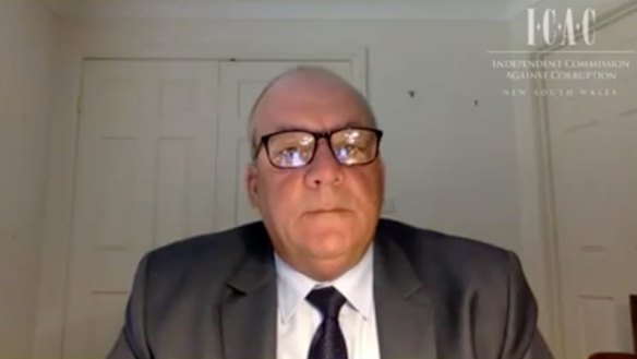 Daryl Maguire gives evidence at the ICAC on Thursday.